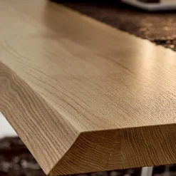 Tavolo Sala da Pranzo con Piano in Rovere Scortecciato Made in Italy - Pinocchio