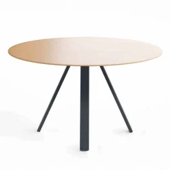 Tavolo Sala da Pranzo Tondo in Metallo e MDF Made in Italy - Cornelius