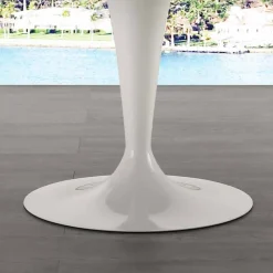 Tavolo tondo diametro 120 cm con piano in marmo carrara bianco Rimini