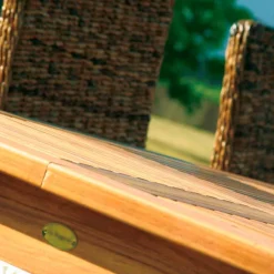 Tavolo tondo in teak e massello Real Table