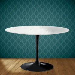 Tavolo Tulip Eero Saarinen H 74 in Ceramica Salina Made in Italy - Scarlet