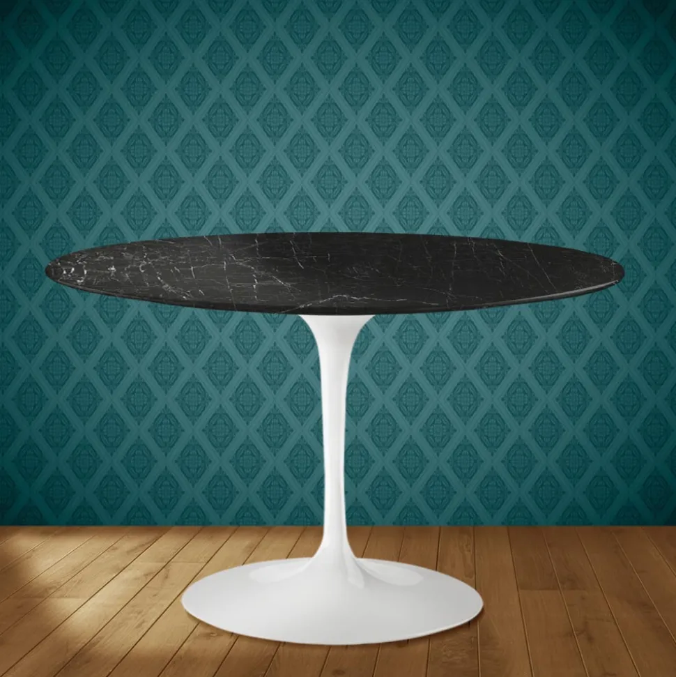 Tavolo Tulip Eero Saarinen H 74 in Ceramica Somnia Made in Italy - Scarlet