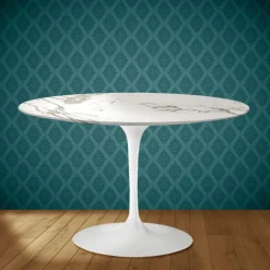 Tavolo Tulip Eero Saarinen H 74 in Ceramica Aura 22 Made in Italy - Scarlet