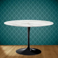 Tavolo Tulip Eero Saarinen H 74 in Ceramica Morpheus Made in Italy - Scarlet