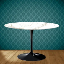 Tavolo Tulip Eero Saarinen H 74 in Ceramica Entzo Made in Italy - Scarlet