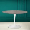 Tavolo Tulip Eero Saarinen H 73 in Ceramica Pietra Grey Made in Italy - Scarlet
