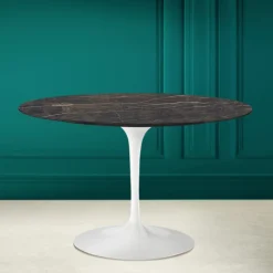 Tavolo Tulip Eero Saarinen H 73 in Ceramica Noir Desire Made in Italy - Scarlet