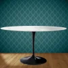 Tavolo Tulip Eero Saarinen H 74 Ovale in Ceramica Salina Made in Italy - Scarlet