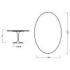 Tavolo Tulip Eero Saarinen H 74 Ovale in Rovere Tinto Noce Scuro Made in Italy - Scarlet