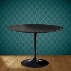 Tavolo Tulip Eero Saarinen H 74 Rotondo in Ceramica Somnia Made in Italy - Scarlet
