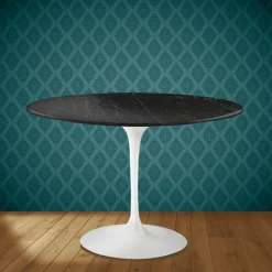 Tavolo Tulip Eero Saarinen H 74 Rotondo in Ceramica Somnia Made in Italy - Scarlet