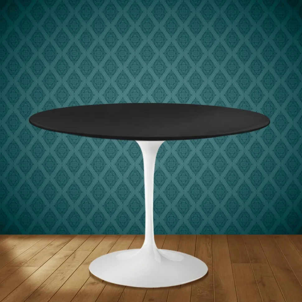 Tavolo Tulip Eero Saarinen H 74 Rotondo in Ceramica Domoos Made in Italy - Scarlet