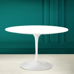 Tavolo Tulip Eero Saarinen H 73 Rotondo in Bianco Assoluto Made in Italy - Scarlet