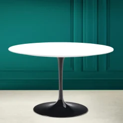 Tavolo Tulip Eero Saarinen H 73 Rotondo in Bianco Assoluto Made in Italy - Scarlet