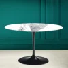 Tavolo Tulip Eero Saarinen H 73 Rotondo in Statuario Altissimo Made in Italy - Scarlet