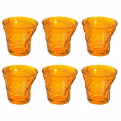 12 Tazzine Bicchieri Accartocciati da Caffè in Vetro Design Colorato - Sarabi
