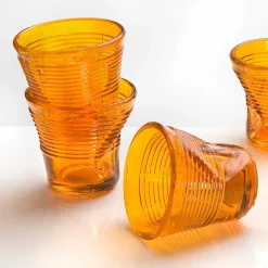 12 Tazzine Bicchieri Accartocciati da Caffè in Vetro Design Colorato - Sarabi