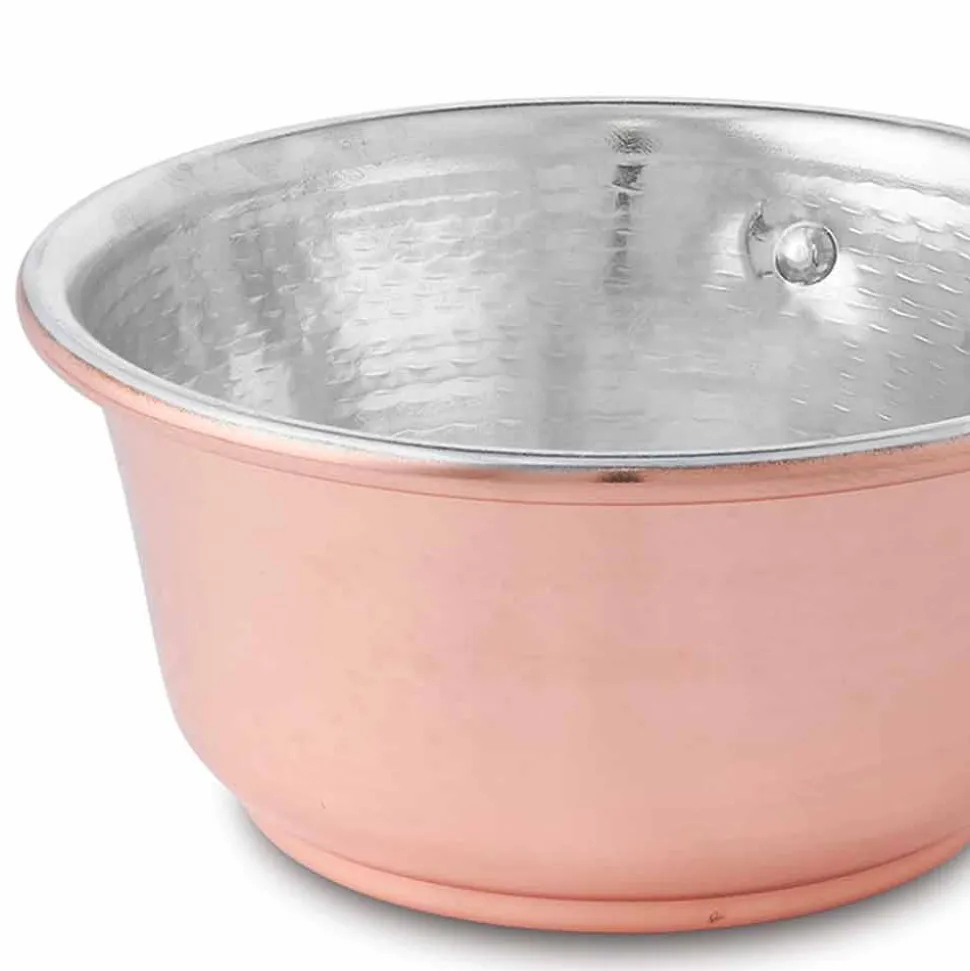Tegame in Rame Stagnato a Mano Conico e Manico Made in Italy 19 cm - Mariassunta
