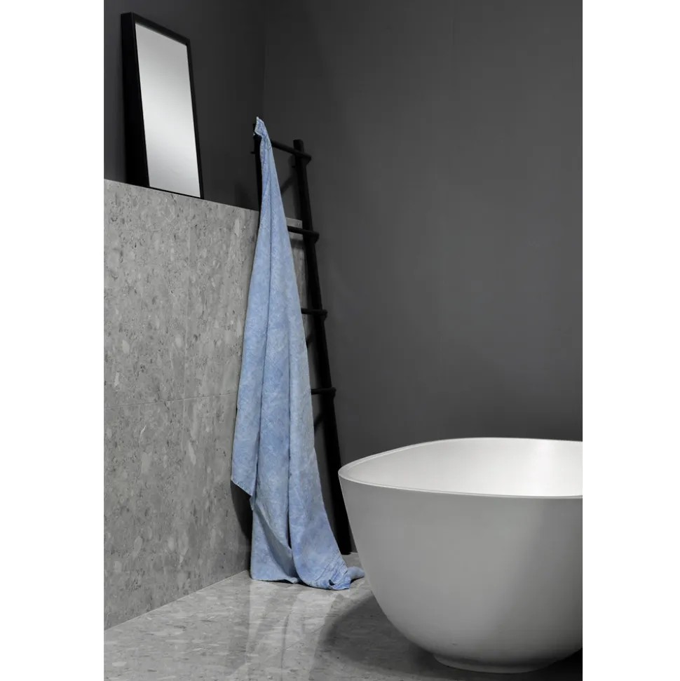 Telo da Bagno in Lino Pesante Azzurro Design di Lusso Italiano - Jojoba
