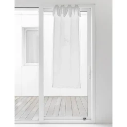 Tenda a Vetro con Garza di Lino e Organza Bianca Design Elegante - Tapioca