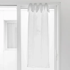 Tenda a Vetro con Garza di Lino e Organza Bianca Design Elegante - Tapioca
