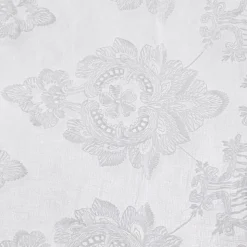 Tenda di Lino Leggero con Organza e Ricamo Bianca di Lusso Italiano - Marinella