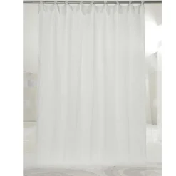 Tenda in Lino Leggero Bianco o Retrò e Organza con Laccetti di Lusso - Karnak