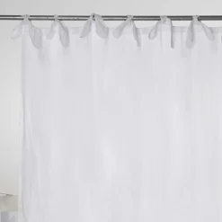 Tenda in Lino Leggero Bianco o Retrò e Organza con Laccetti di Lusso - Karnak