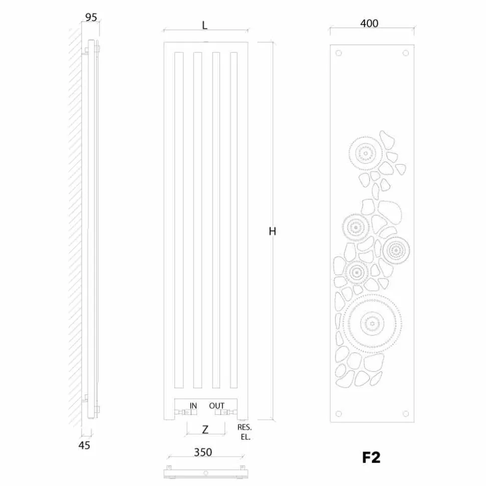 Termoarredo colorato idraulico design moderno New Dress by Scirocco H