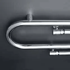 Termoarredo design graffetta elettrico con finitura cromata Scirocco H