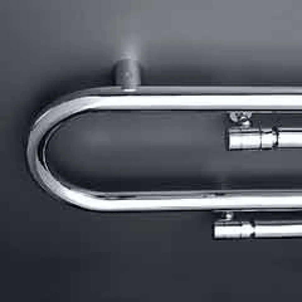 Termoarredo design graffetta elettrico con finitura cromata Scirocco H