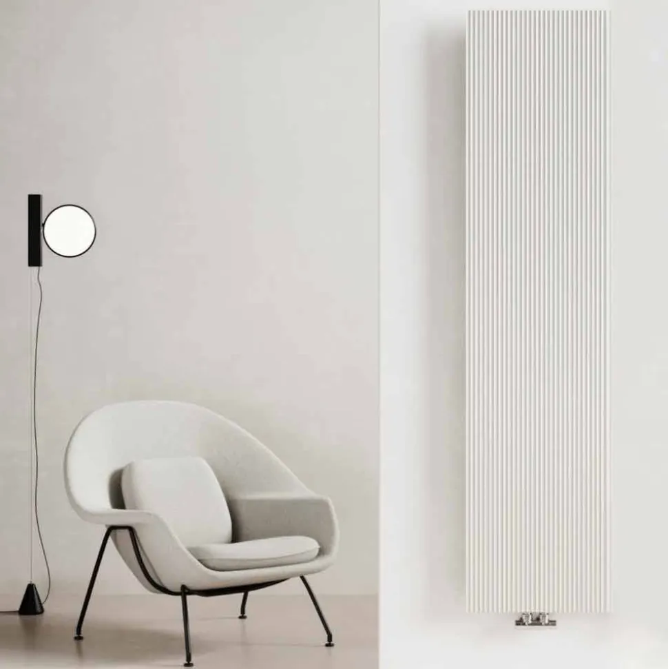 Termoarredo Design Verticale Idraulico a Parete in Acciaio a 900 W - 1000Righe