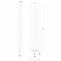 Termoarredo elettrico cromato di design New Dress by Scirocco H