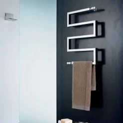 Termoarredo elettrico cromato dal design moderno Snake by Scirocco H