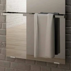 Termoarredo elettrico da pavimento di design in vetro trasparente Star