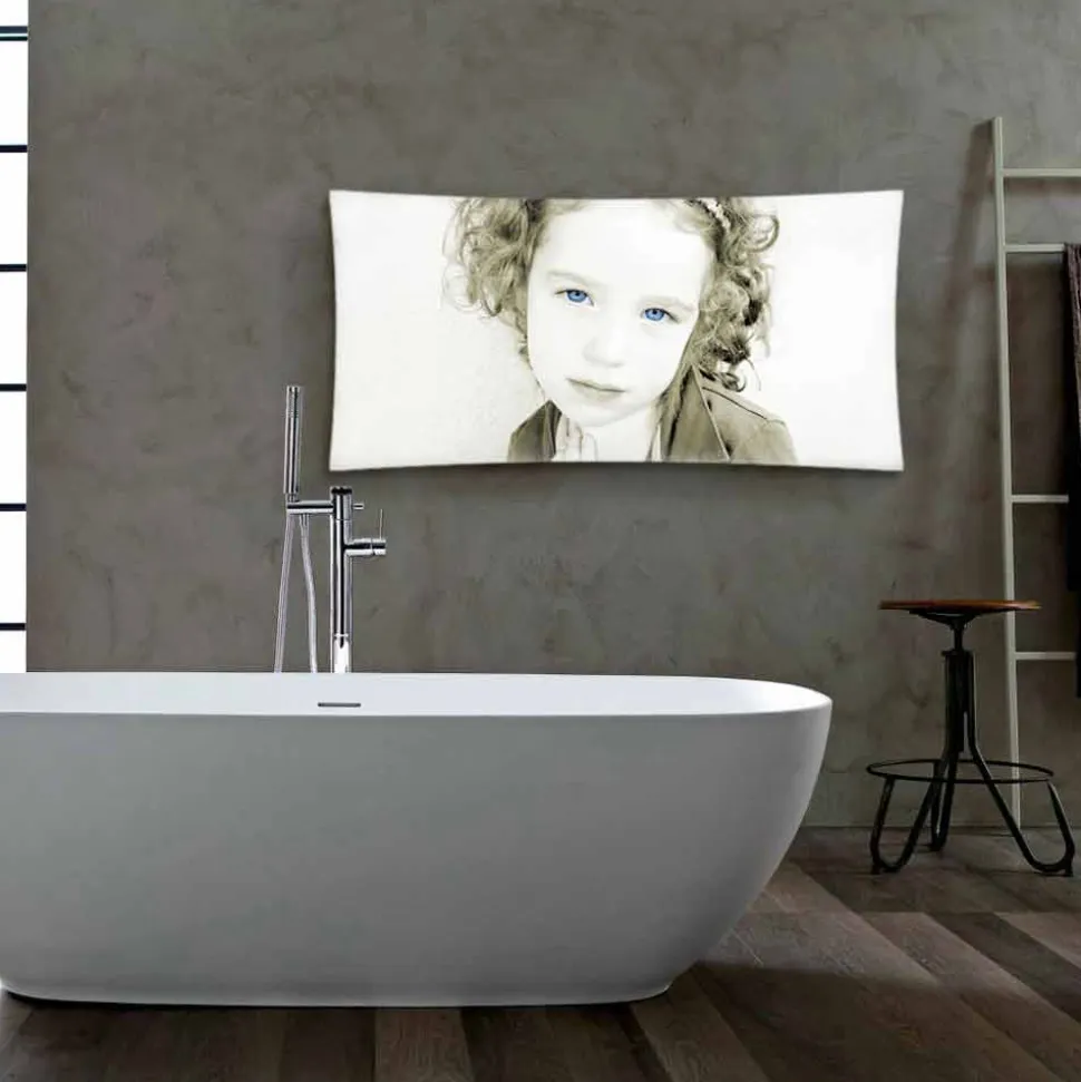 Termoarredo elettrico di design con foto in vetro temperato Barry