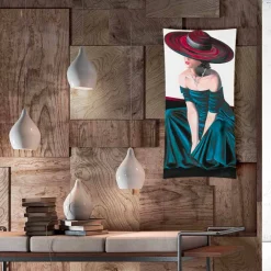 Termoarredo elettrico di design con foto in vetro temperato Barry
