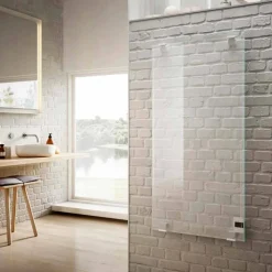 Termoarredo elettrico di design in vetro trasparente Star,made in Italy