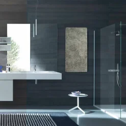 Termoarredo elettrico in vetro temperato, finitura in pietra Jonny