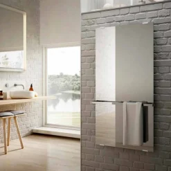 Termoarredo elettrico in vetro a specchio design Star, made in Italy