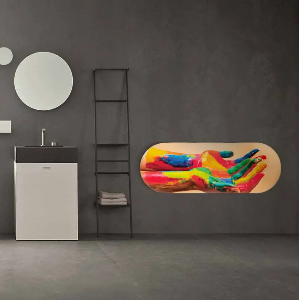 Termoarredo elettrico moderno personalizzabile con foto Brian