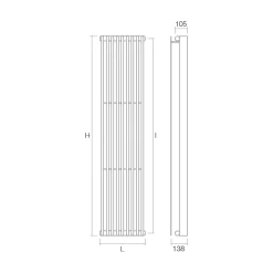 Termoarredo Idraulico con Doppia Serie di Elementi Piatti Made in Italy - Macedonia