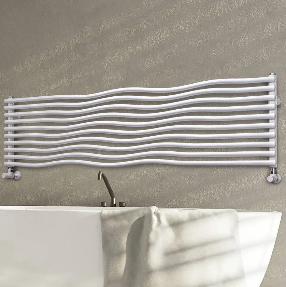 Termoarredo Idraulico con Elementi Orizzontali Curvati Made in Italy - Zucchero