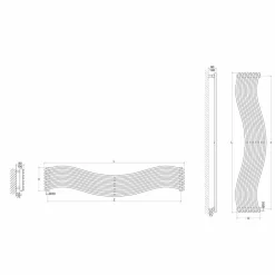 Termoarredo idraulico design moderno in acciaio Wave by Scirocco H