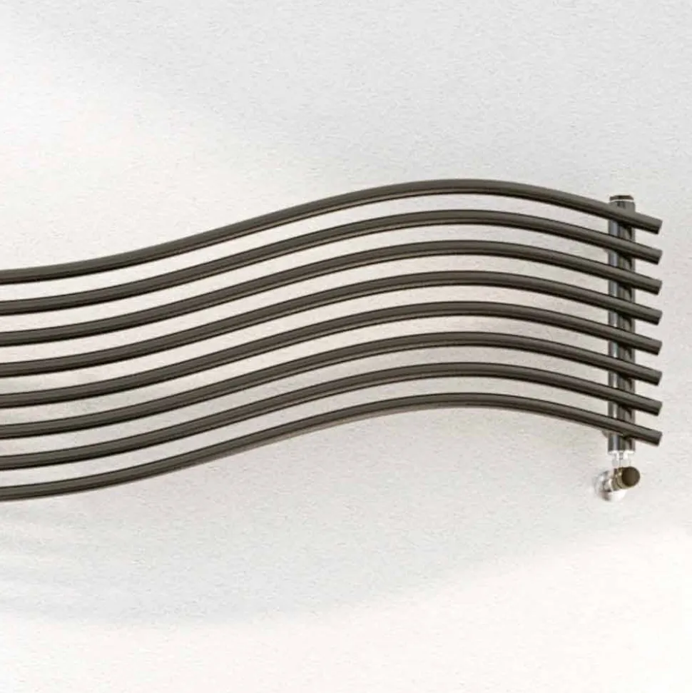 Termoarredo idraulico design moderno in acciaio Wave by Scirocco H