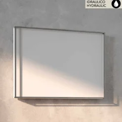 Termoarredo idraulico di design, cover in acciaio, Scirocco H Light