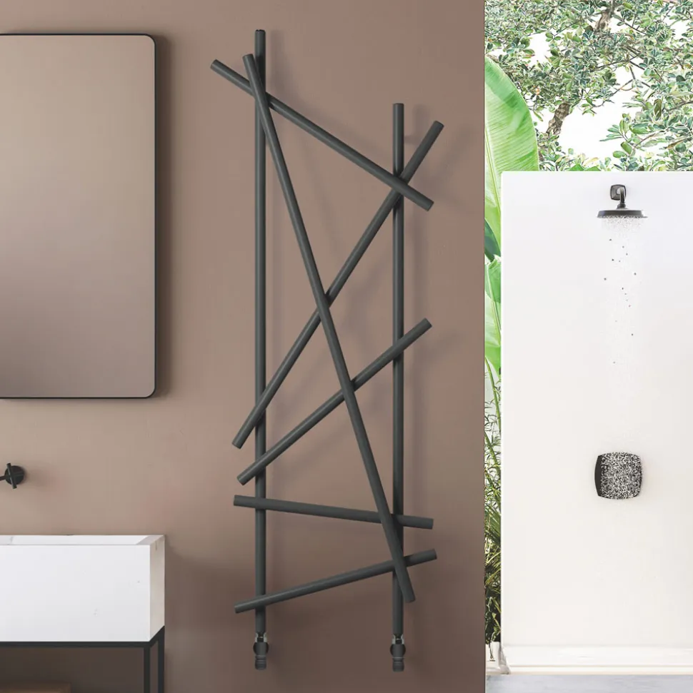 Termoarredo Idraulico in Acciaio con Tubi a Sezione Tonda Made in Italy - Random