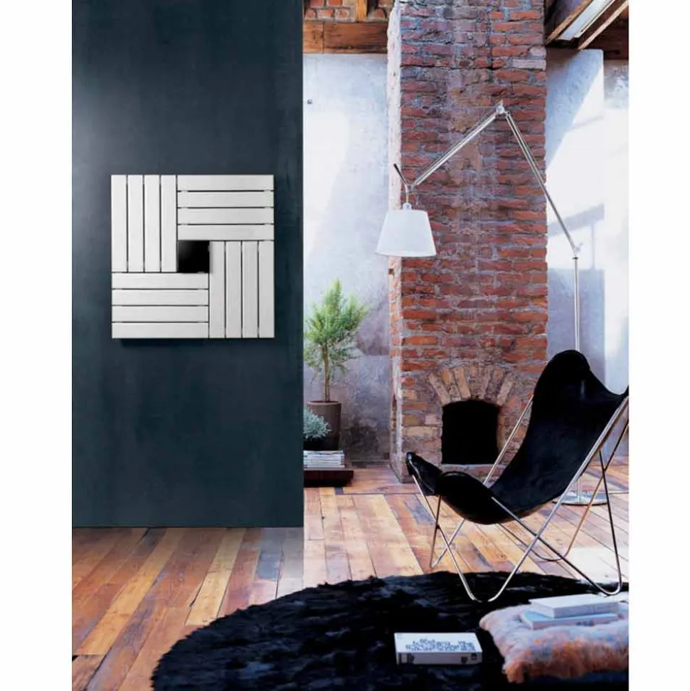 Termoarredo idraulico quadrato design made in Italy Square Scirocco H