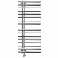 Termoarredo Scaldasalviette Elettrico in Acciaio Cromato Design 700 W - Pavone