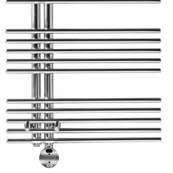 Termoarredo Scaldasalviette Elettrico in Acciaio Cromato Design 700 W - Pavone